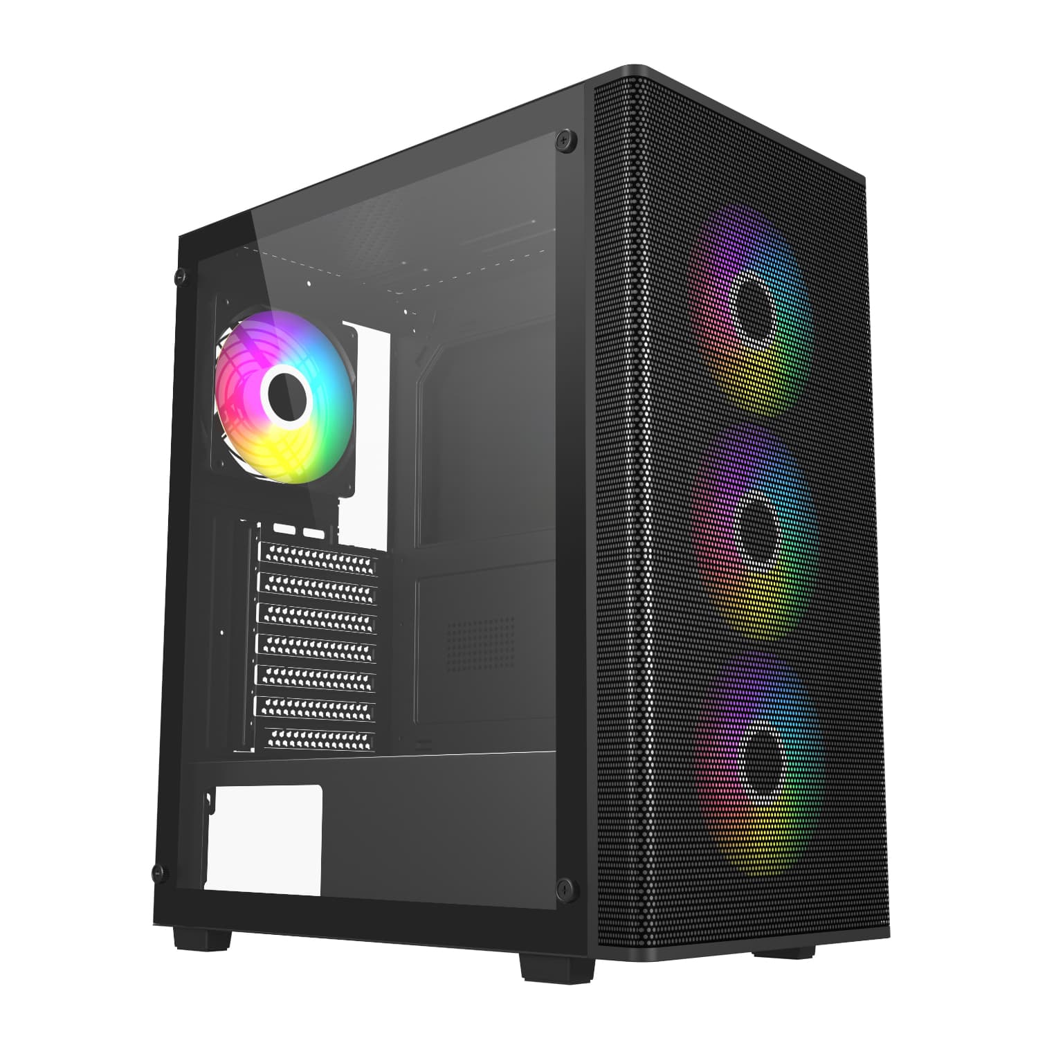 FSP M220 ATX Mid Tower Gaming Chassis - Black